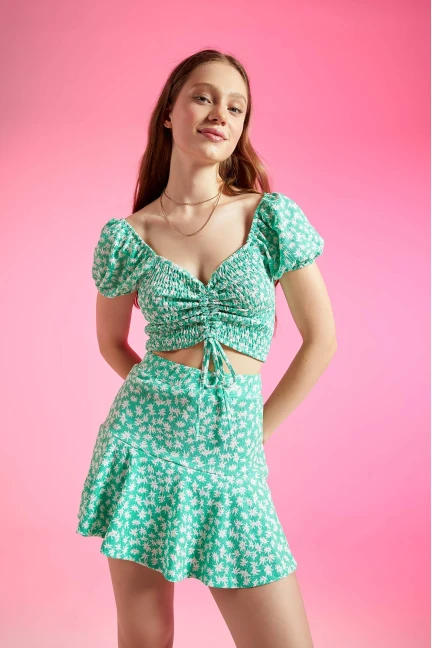Ven Boutique Kolları Tül Detaylı Mini Elbise Ven Boutique Kolları Tül Detaylı Mini Elbise