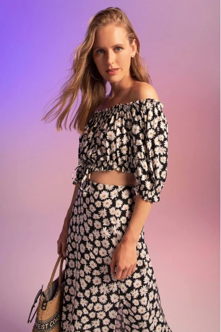 Ven Boutique Kolları Tül Detaylı Mini Elbise Ven Boutique Kolları Tül Detaylı Mini Elbise