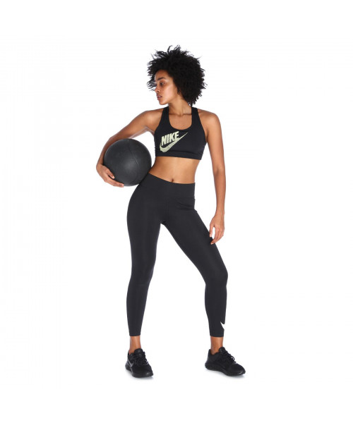 Nike W Dri-Fit Swsh Nonpded Bra Dnc Kadın Siyah Antrenman Sporcu Sütyeni