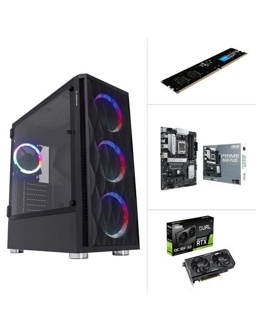 AMD RYZEN R5 7600X - ASUS RTX3060TI OC-PRIME B650-PLUS - CRUCIAL 500GB SSD-16GB