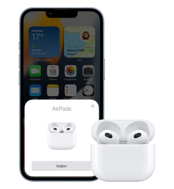 Apple AirPods (3. nesil) ve Lightning Şarj Kutusu Bluetooth Kulaklık MPNY3TU/A